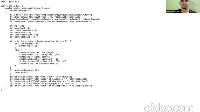 Java Program that displays the number of characters,lines,words and paragraphs in a text file смотреть онлайн