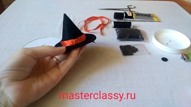 Заколка - шляпка из фетра: подробный видео урок