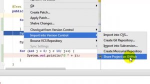 How to export the project to GITHUB in intellij IDEA