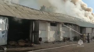 Пожар на складе в селе Атаманово.