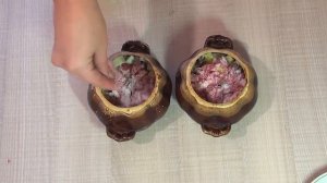 Мясо и картошка в горшочках в микроволновке