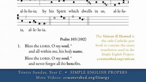 INTROIT • Trinity Sunday, Year C • SIMPLE ENGLISH PROPERS