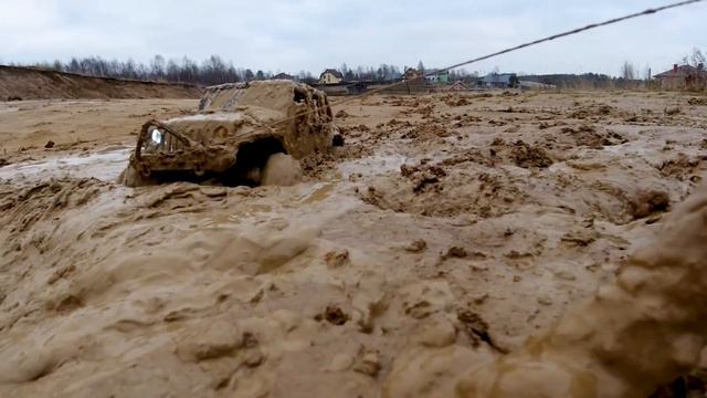 RC Car Extreme Mudding Terrain & Winch Fail // Mud Bogging TRX-4) #RcRuFun