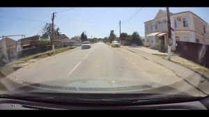 Станица Старотитаровская Темрюкский район. На машине по улицам станицы.