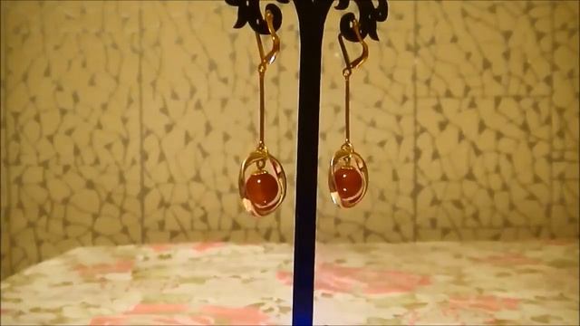 Продажа украшений. Серьги с Сердоликом