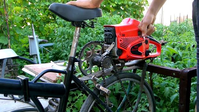 МОПЕД из бензопилы и велика своими руками! - #2 смотреть онлайн