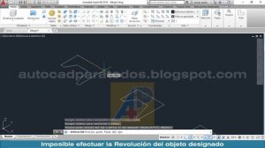 AutoCAD - Imposible efectuar la REVOLUCION del objeto designado