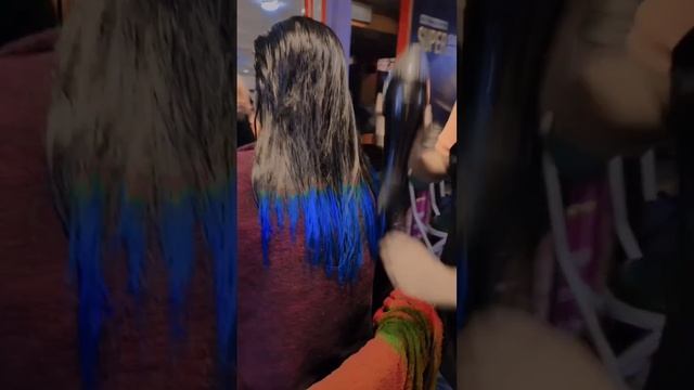 Green Blue Ombre in a Kerasmooth Hair I YouTube Short Video I LADY-INC (SALON SPA ACADEMY)