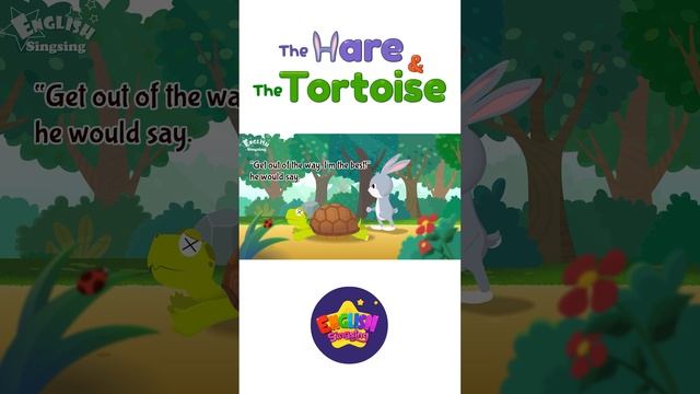 The Hare and the Tortoise - Fairy tale - English Stories (Reading Books) #shorts