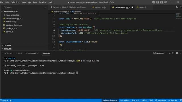 CoDeSys PLC Programming Tutorial: Wago ,CODESYS & NodeJS Connecting IT & OT using NetworkVariable
