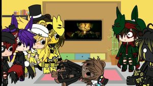 fnaf 1-4 leaders react to left behind (feat Bonnie Chica Foxy Goldie)