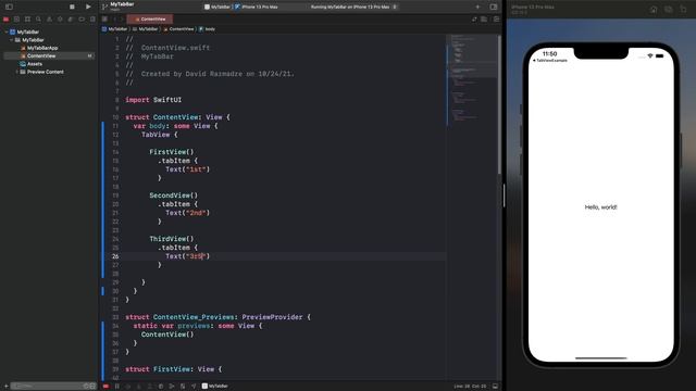 SwiftUI Tab Bar Tutorial (2021, Xcode 13) - Swift for beginners смотреть онлайн