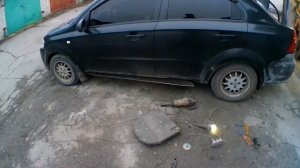 Шевроле Авео,замена порогов,ремонт и покраска бампера.