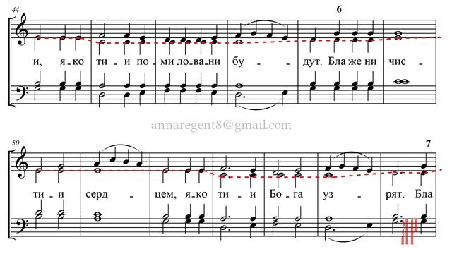 ВО ЦАРСТВИИ ТВОЕМ (БЛАЖЕННЫ), А. Полторухин - Альтовая партия смотреть онлайн