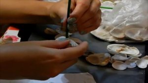 Поделки из ракушек Роза