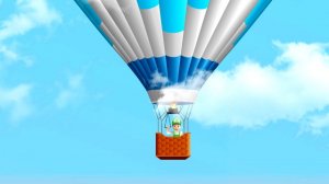 Мультик раскраска - Винтик летает на воздушном шаре