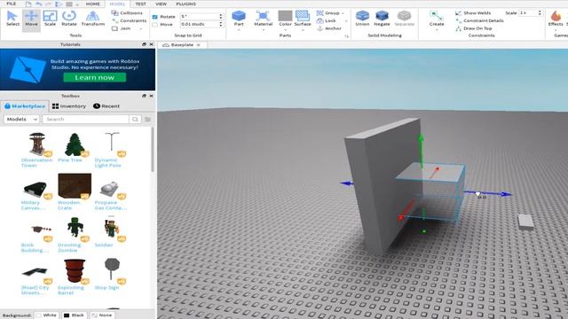 How to make a hole in a wall! ROBLOX STUDIO смотреть онлайн