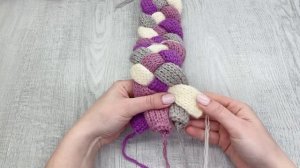 ПОВЯЗКА на голову спицами - готовимся к весне! Вяжем из остатков пряжи