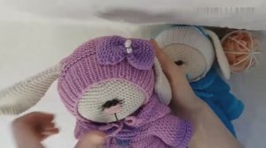 Вязание спицами - Шапочка для зайки в стиле Тильда.