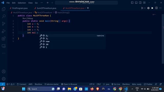 Basic Arithmetic Operations in Java | Java Programming | Direct Coding |