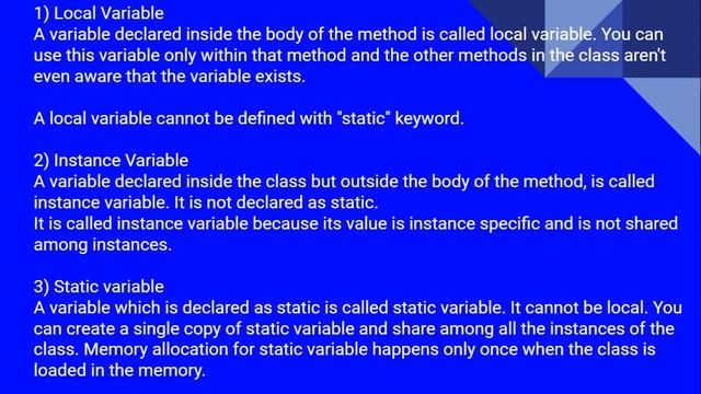 Scope of variable in JAVA смотреть онлайн