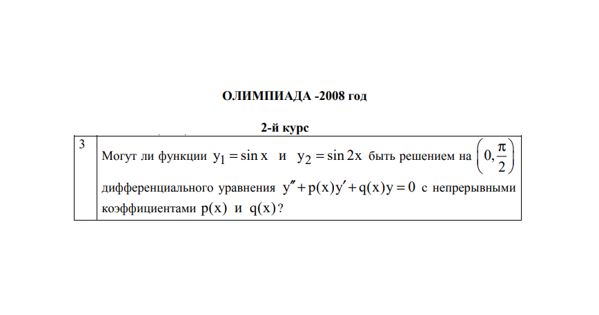 Архив олимпиадных заданий