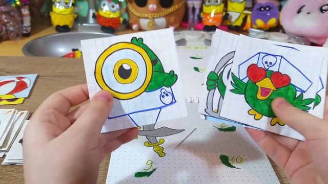 Бумажные сюрпризы! Стикеры ВК Попугай Джек! Распаковка бумажных сюрпризов / Nyuta Play