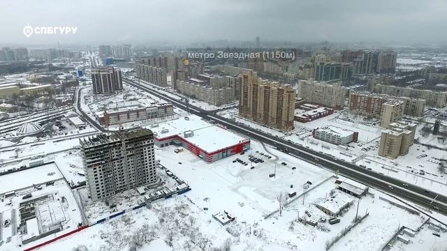 ЖК «Квартет» — аэросъемка СПБГуру. Февраль 2017.