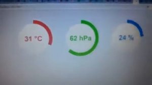 Visualización de 3 diales mediante websocket server  La página está cargada en la placa Wemos D1