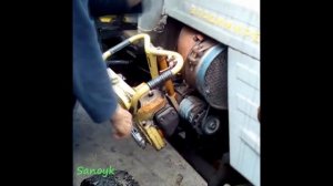 Заводим трактор Т-25 бензопилой Владимировец