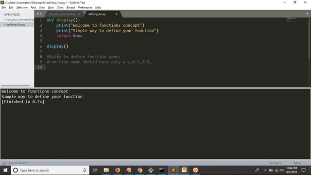 71.Complete Python Basics for Automation How to define a Function and Types of Functions
