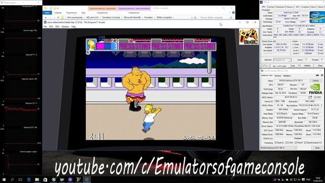 XENIA Xbox 360 Emulator - The Simpsons Arcade Game (2012). Gameplay. OpenGL. Test run on PC #1