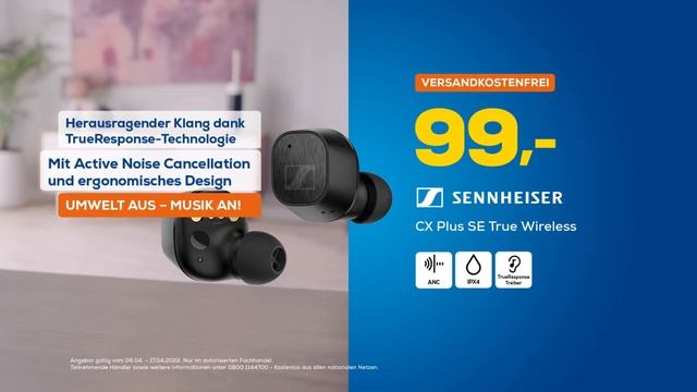 Sennheiser CX PLus SE True Wireless Kopfhörer | EURONICS TV-Angebot KW14 смотреть онлайн