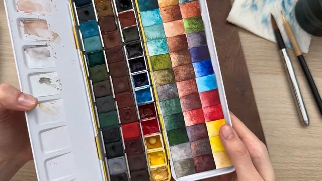 Про мои худ.материалы, базовый подбор цветов акварели. Видео перед мк. смотреть онлайн