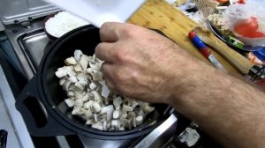 Ризотто с овощами и грибами