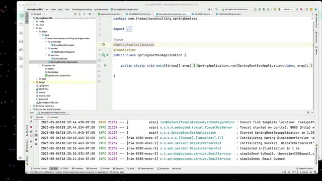 Send Awesome HTML Emails - AWS SES and Spring Boot 3 / JDK 20 смотреть онлайн