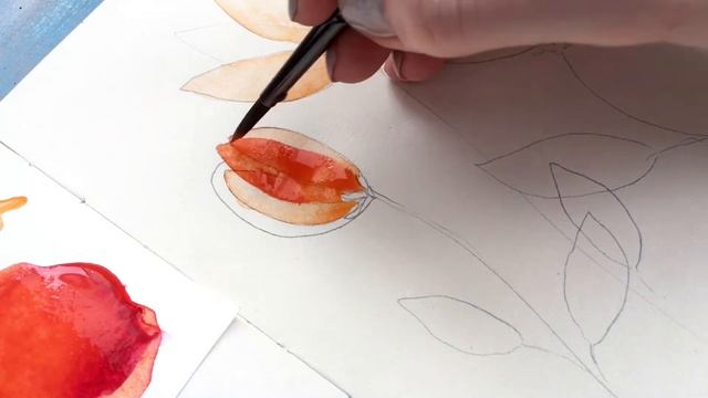 КРАСИВО и ПРОСТО! Акварель для начинающих подробно! Как сделать прозрачный эффект.