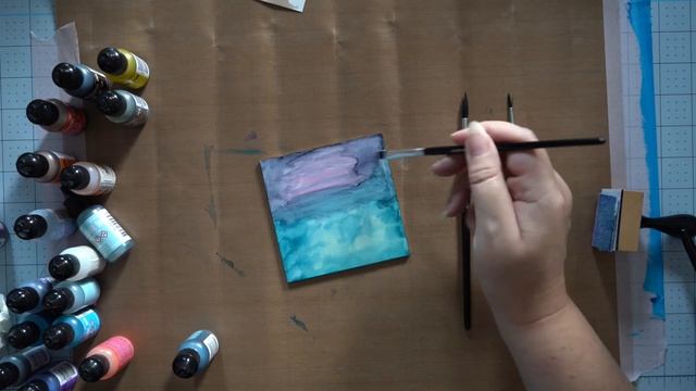 Tag 7 Craftember 2023 - Unterschied zwischen Alcohol Ink Board und Papier #craftember2023 смотреть онлайн