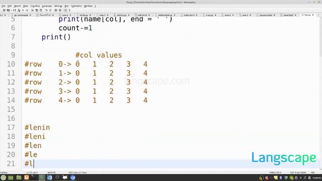 LANGSCAPE PYTHON COURSE -  DAY 13 | FOR LOOPS: STR FUNCTIONS | TUTORIALS IN TAMIL