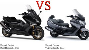 Yamaha TMax 530 vs Suzuki AN 650 Burgman Test specification comparison