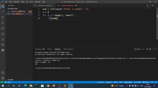 Prime Number in Python | Check Prime Number in Python | Python in Hindi | Himesh Singh Tutorials