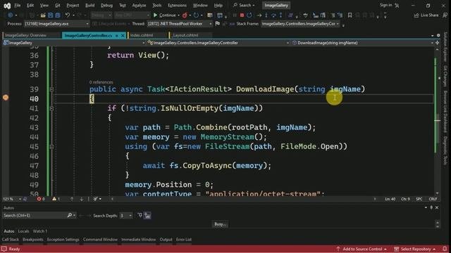 How to Design Image Gallery in ASP.NET CORE MVC | Image Gallery in aspnet Core | Download and Delet