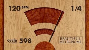 120 BPM 1/4 Wood Metronome HD