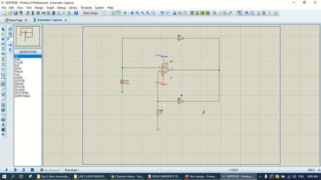Experiment 5 Simulation of Nonsinusoidal Oscillator using Proteus Software PART 1