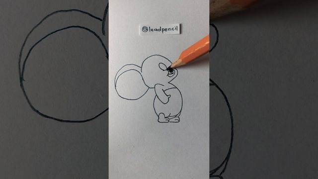Как нарисовать МЫШКУ из Тома и Джерри карандашом
