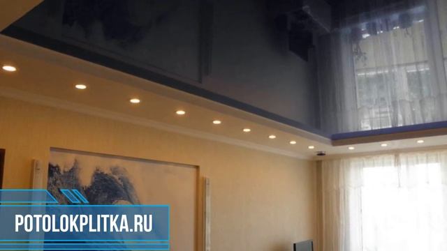 Установка черных натяжных потолков в хрущевке смотреть онлайн