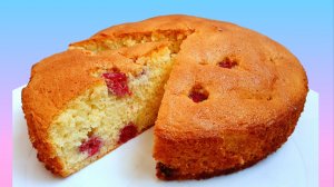 Шарлотка с малиной в духовке Без разрыхлителя