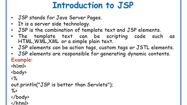 Introduction to JSP || JSP in Telugu Lecture-1 смотреть онлайн