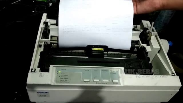 Cara test print dot matrix Epson LX-300+ tanpa komputer