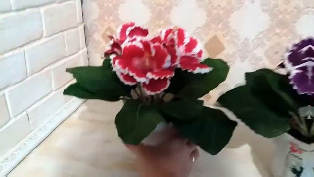 Глоксинии КОМНАТНЫЕ РАСТЕНИЯ, КОЛОКОЛЬЧИК, ДОМАШНИЕ ЦВЕТЫ, ИСКУССТВЕННАЯ ФЛОРИСТИКА, ИМИТАЦИЯ ЦВЕТК смотреть онлайн